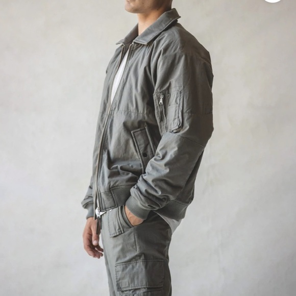 MILITAT BOMBER JACKET DK GREEN MOSS MENS - Picture 3 of 7